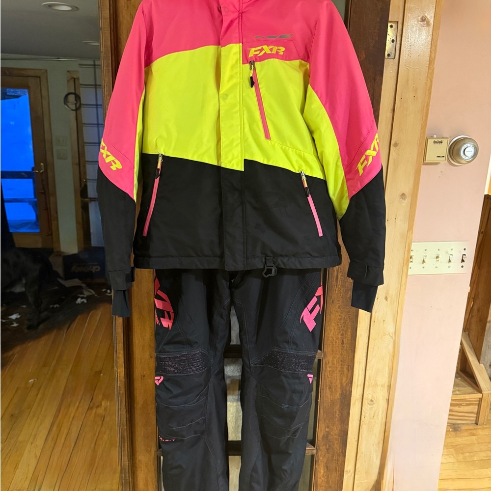 FXR Pink/High-Vis and Black Snow Suit